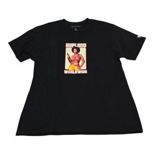 Hypland Men's Large World Wide End Racism T-Shirt Black